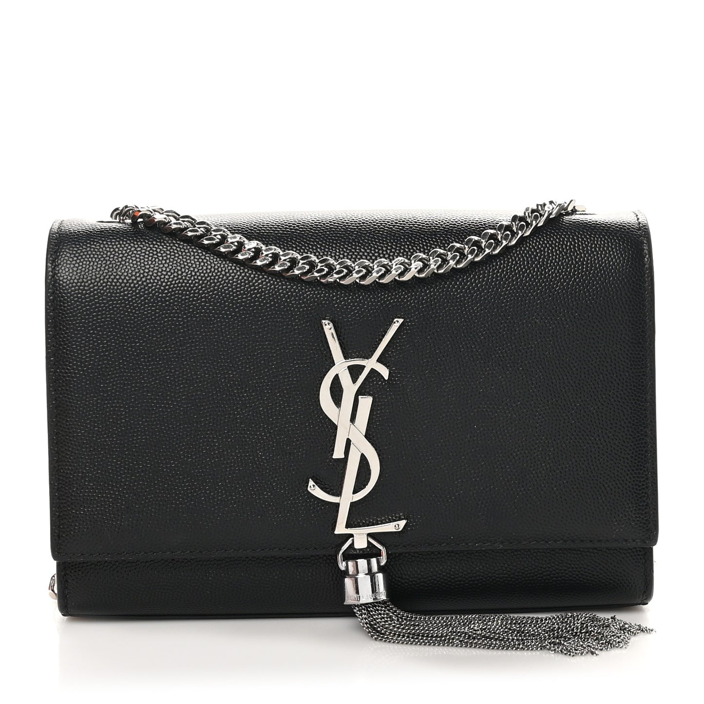 Grain De Poudre Small Classic Monogram Kate Tassel Satchel Black