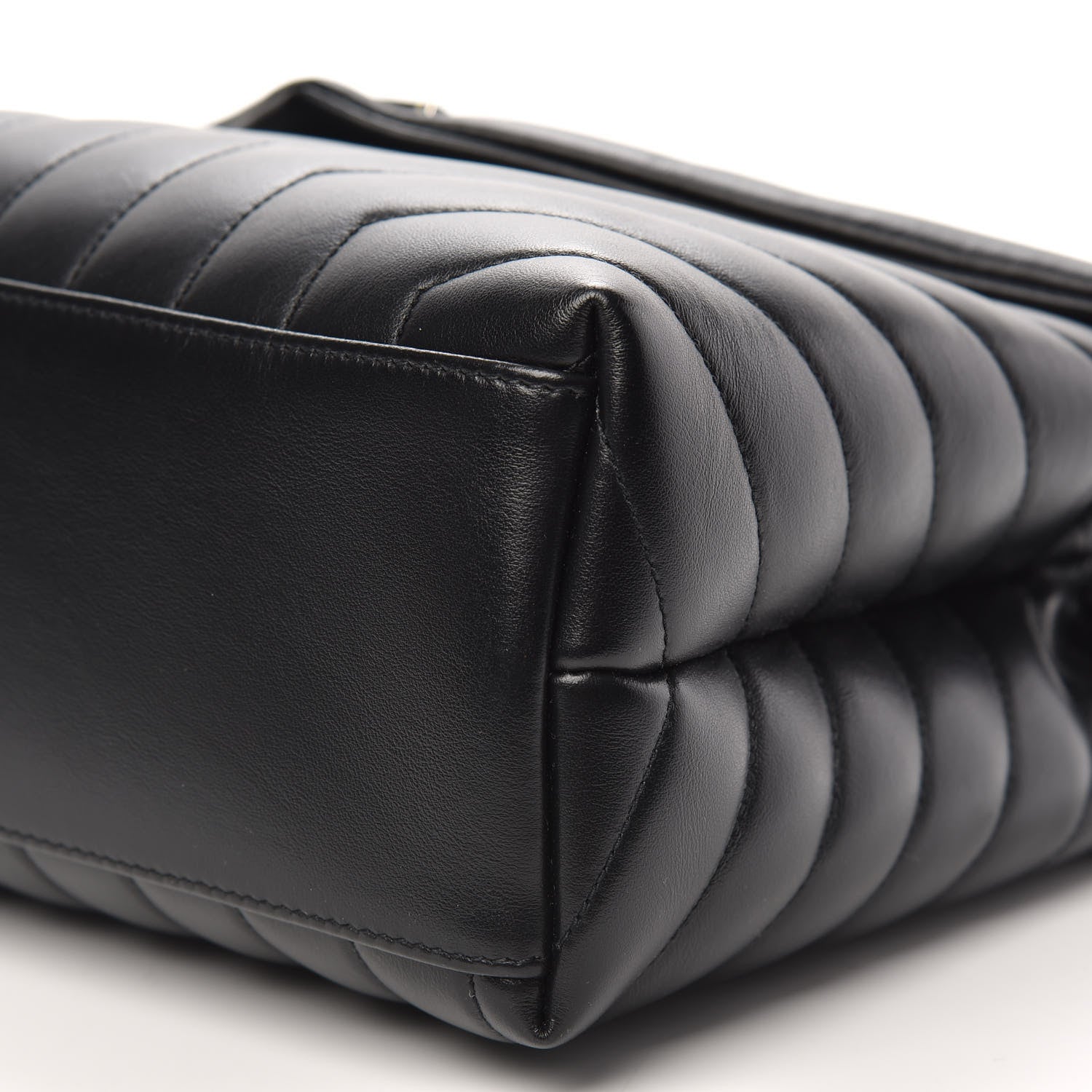 Saint Laurent Calfskin Y Quilted Monogram Medium Loulou Chain Satchel Black 9 of 9
