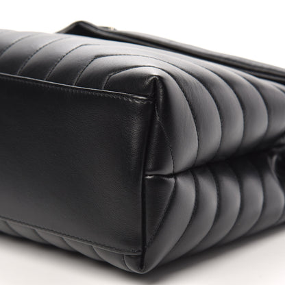 Saint Laurent Calfskin Y Quilted Monogram Medium Loulou Chain Satchel Black 9 of 9