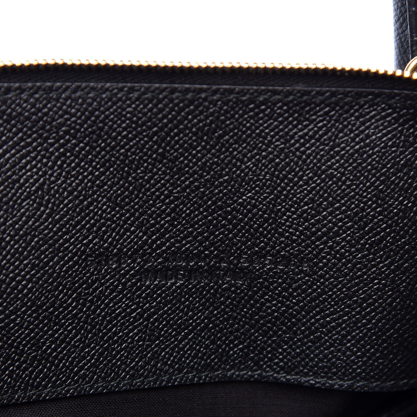 Signature Grained Calfskin Logo S Ville Top Handle Bag Black