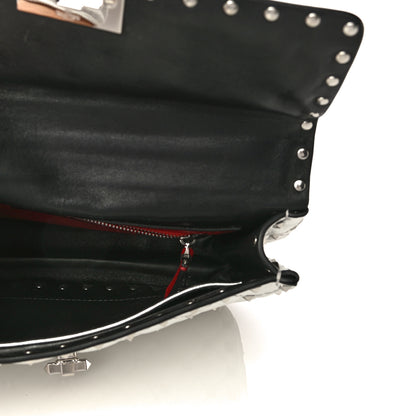 Valentino Garavani Metallic Nappa Medium Rockstud Spike Shoulder Bag Silver 8 of 13