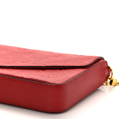 Louis Vuitton Empreinte Pochette Felicie Chain Wallet Scarlet 9 of 10
