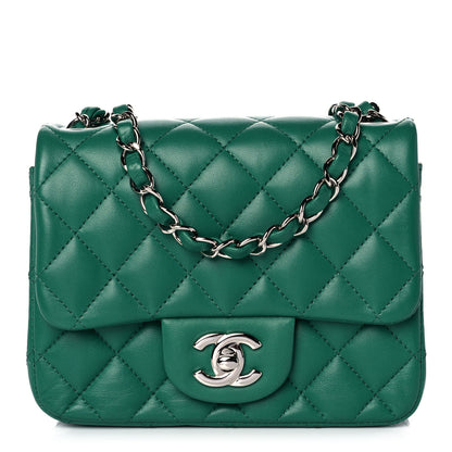 Chanel Lambskin Quilted Mini Square Flap Green 1 of 13