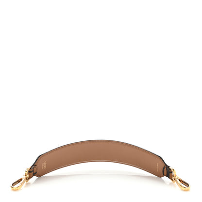 Fendi Calfskin FF 1974 Embossed Mini Strap You Tobacco Black 2 of 7