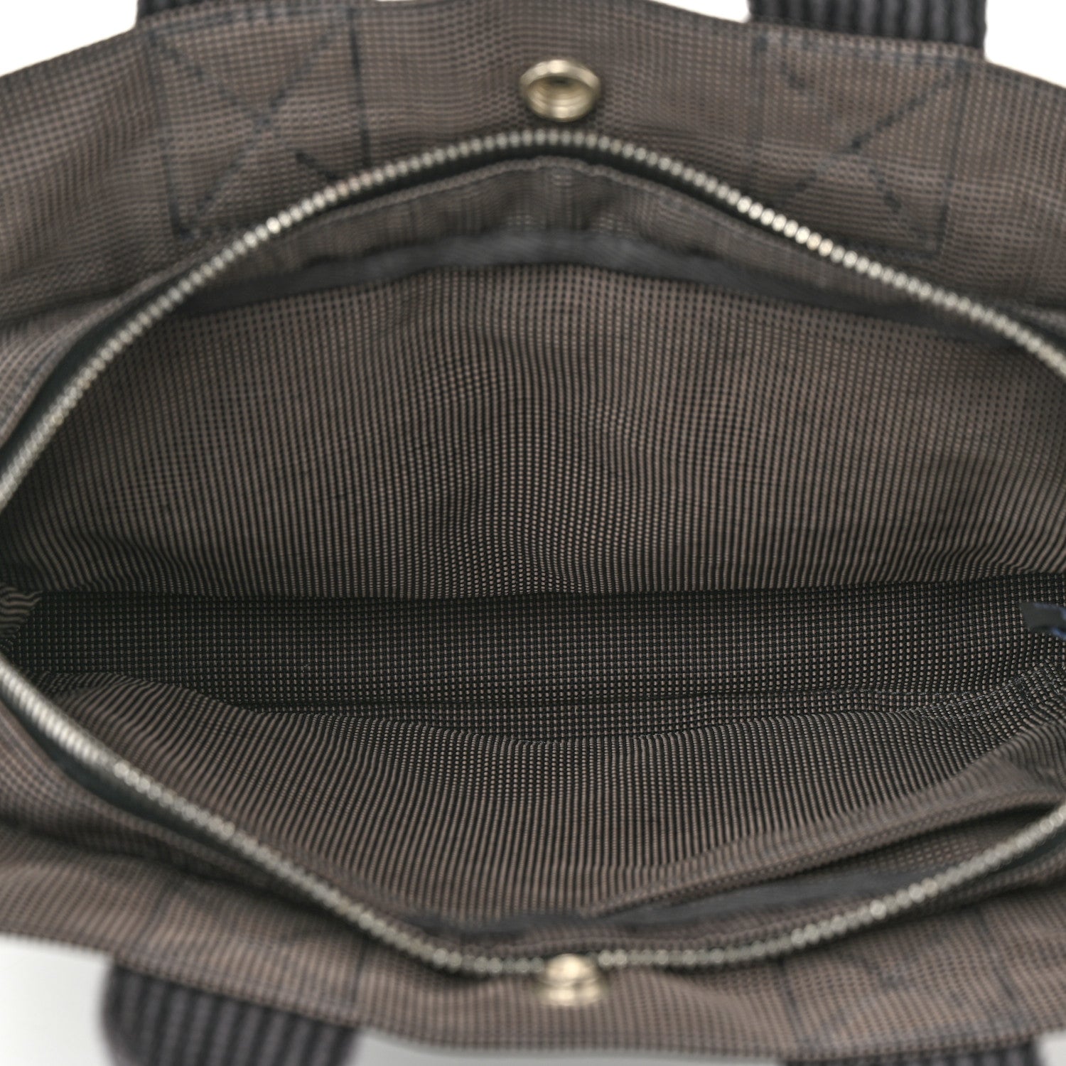Hermes Canvas Herline PM Tote Grey 5 of 9