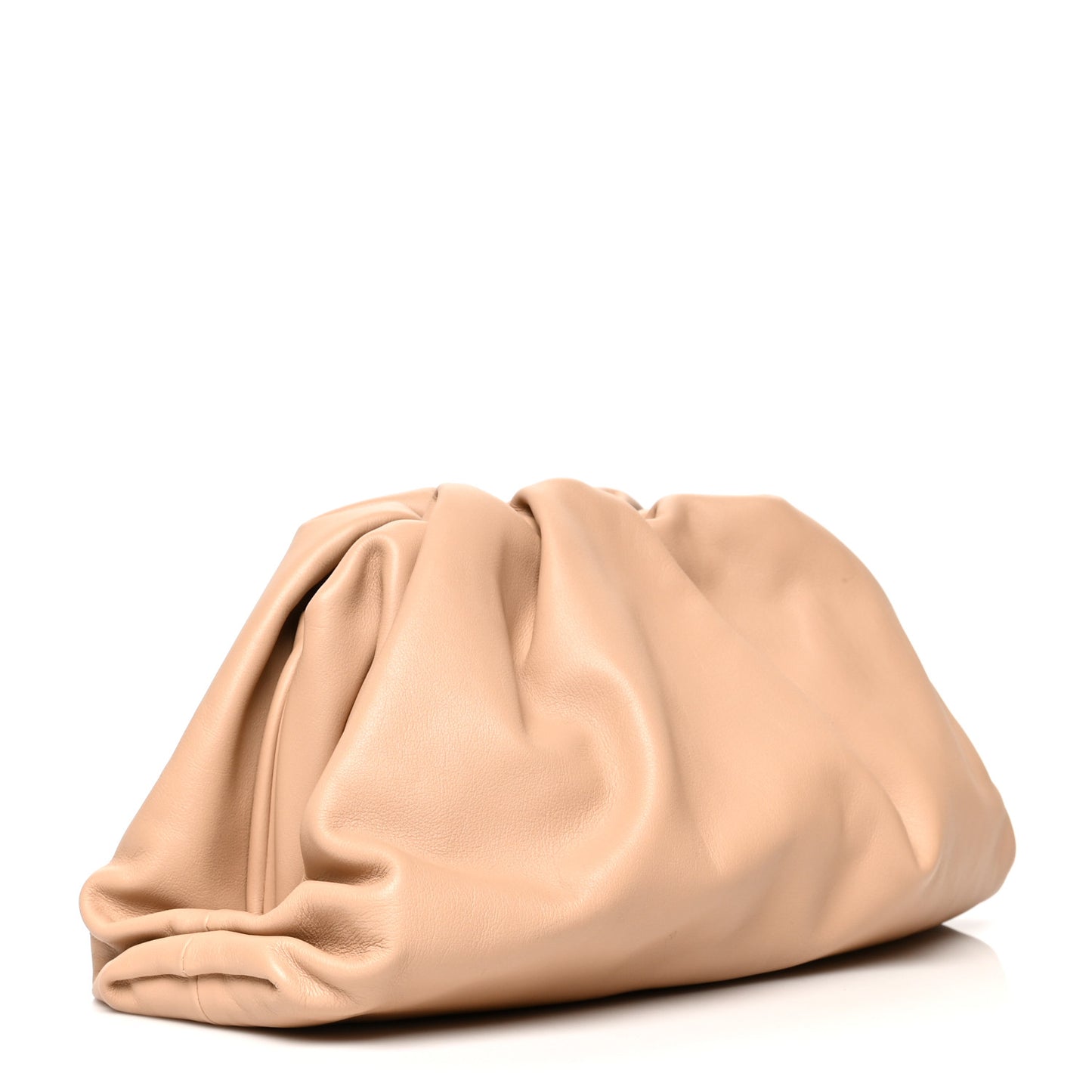 Smooth Butter Calf The Pouch Oversized Clutch Nude
