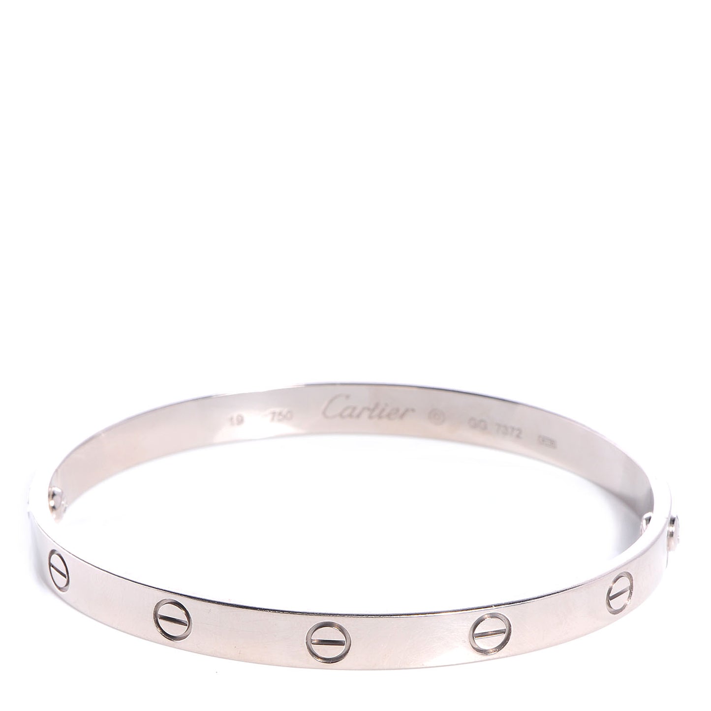 18K White Gold LOVE Bracelet 19