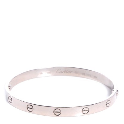 Cartier 18K White Gold LOVE Bracelet 19 1 of 6