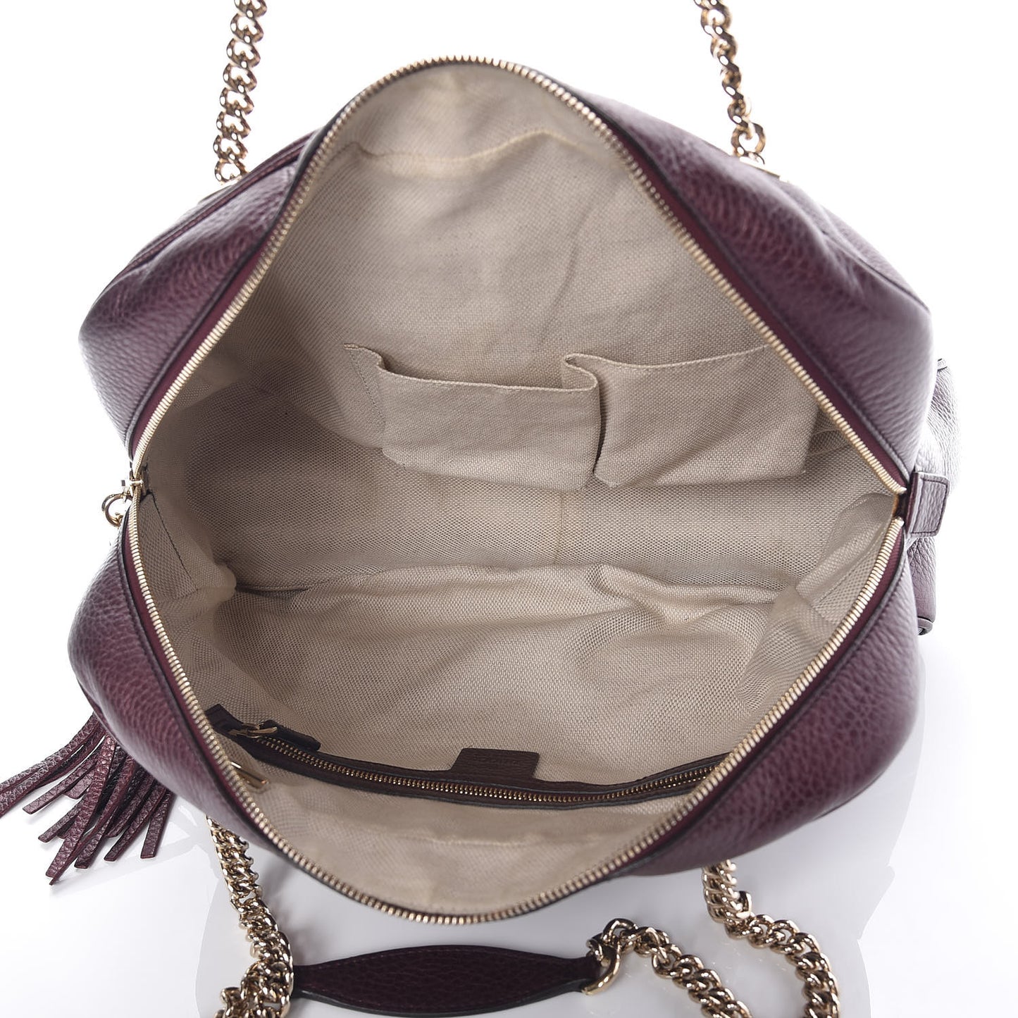 Metallic Cellarius Calfskin Medium Soho Bowler Classic Burgundy