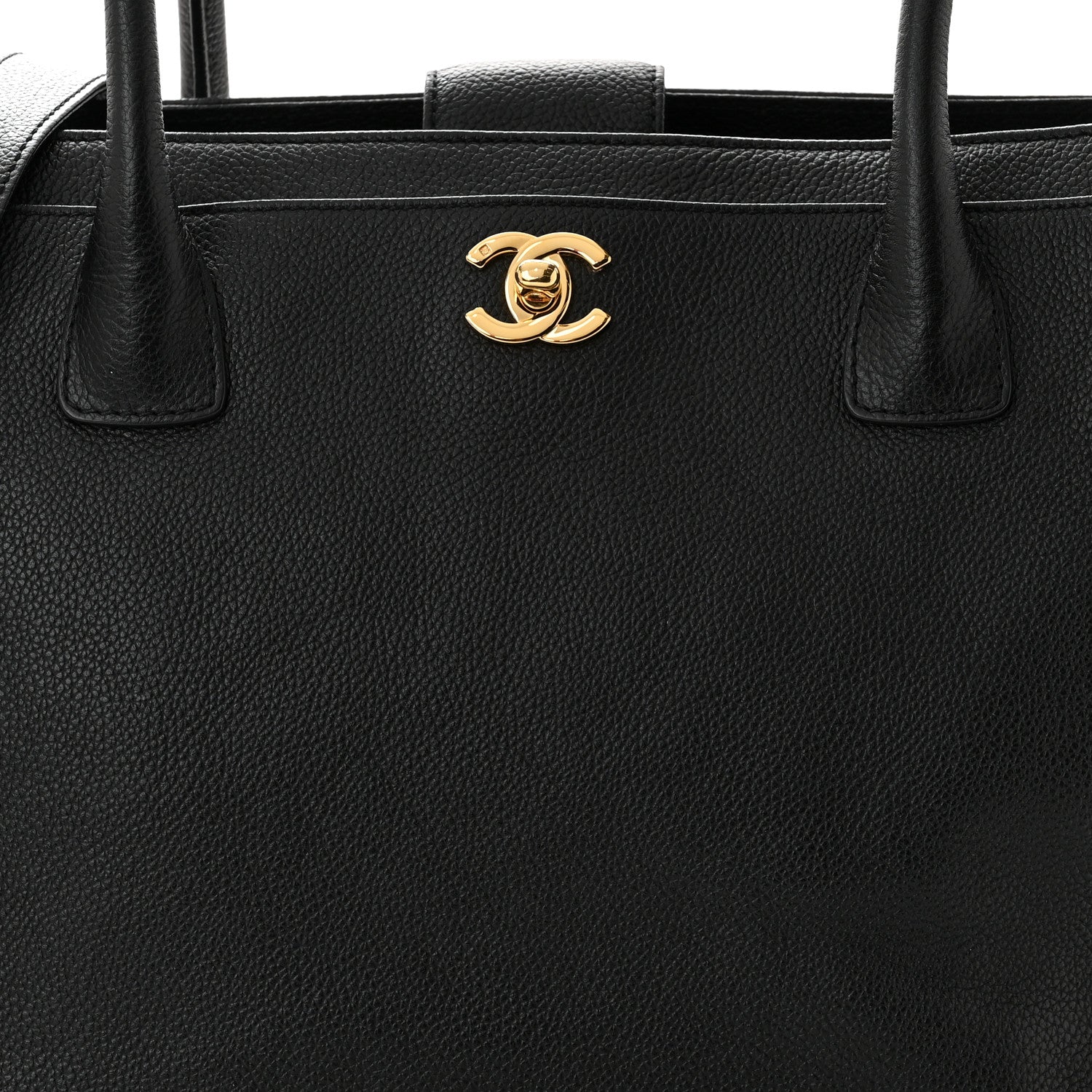 Chanel Calfskin Cerf Executive Shopper Tote Black 8 of 10