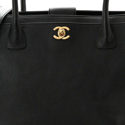 Chanel Calfskin Cerf Executive Shopper Tote Black 8 of 10