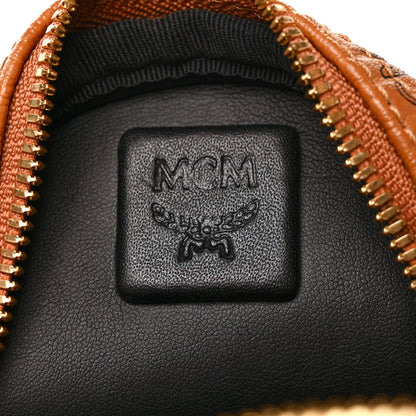 MCM Visetos Side Stud X-Mini Stark Bebe Boo Backpack Cognac 6 of 10