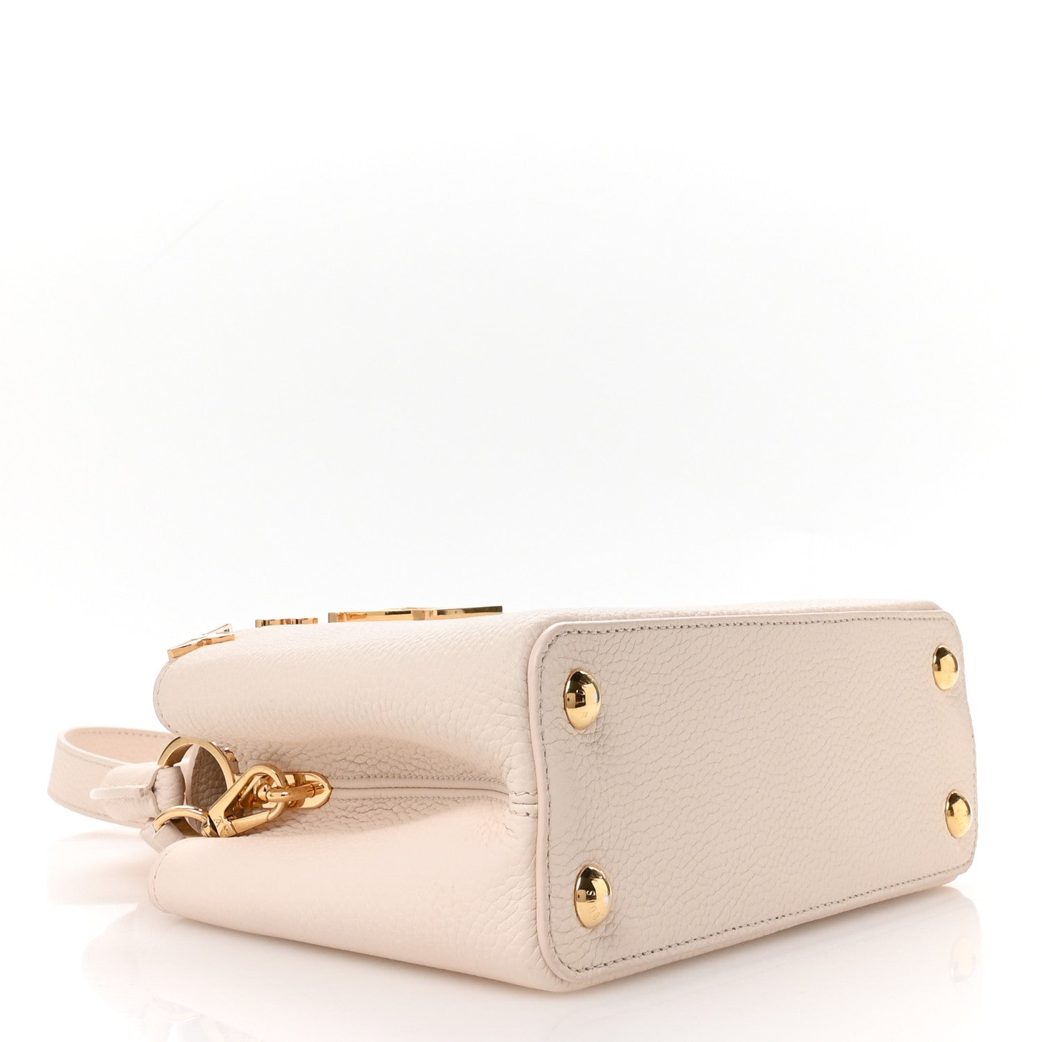 Louis Vuitton Taurillon Mother of Pearl Flowers Capucines BB Creme Nacre 4 of 10