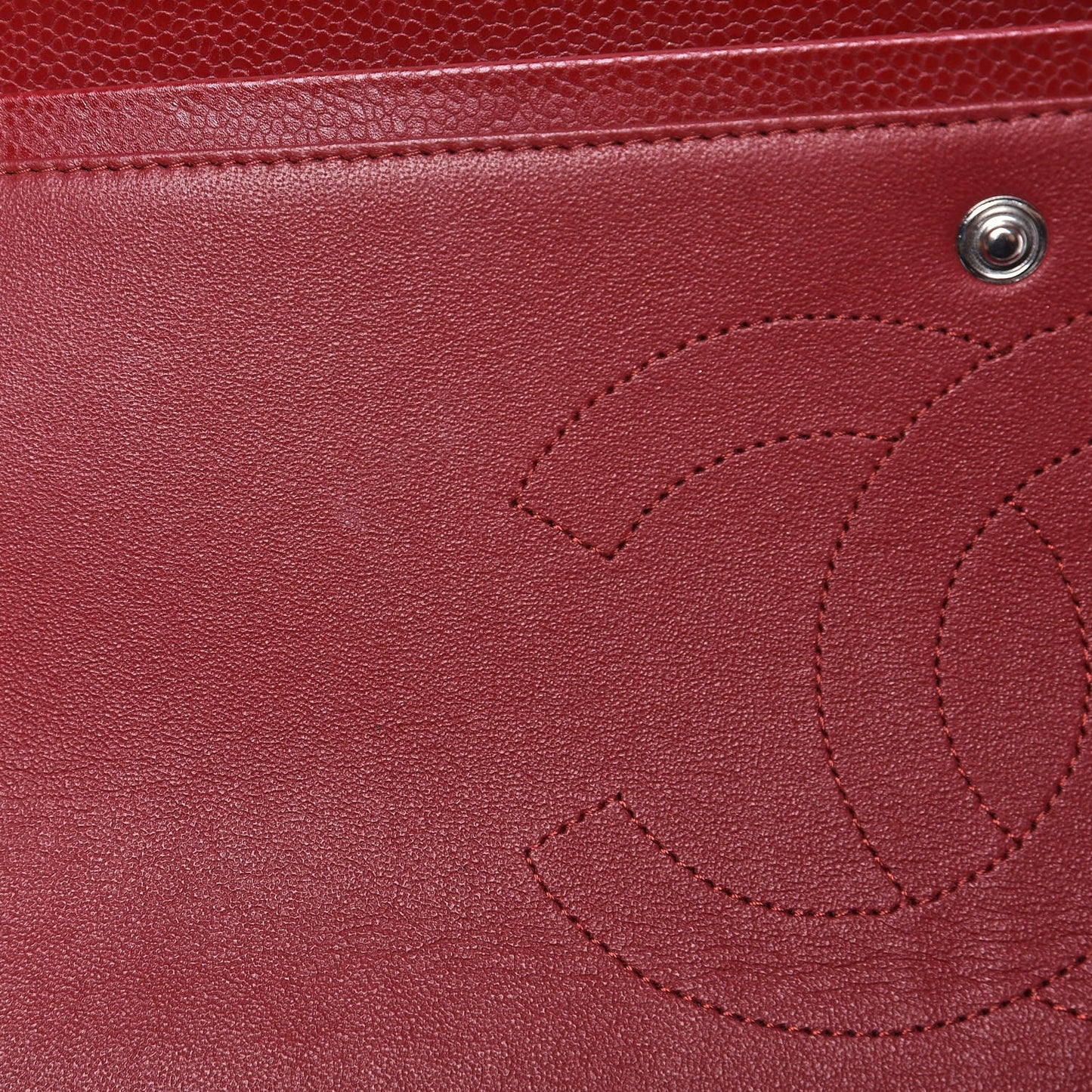 Caviar Quilted Maxi Double Flap Red