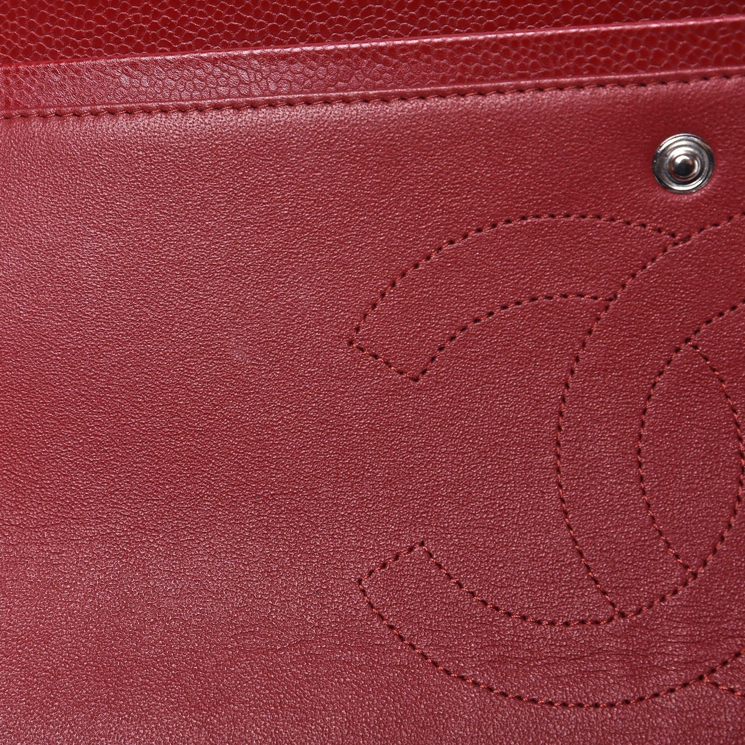 Chanel Caviar Quilted Maxi Double Flap Red 11 of 12