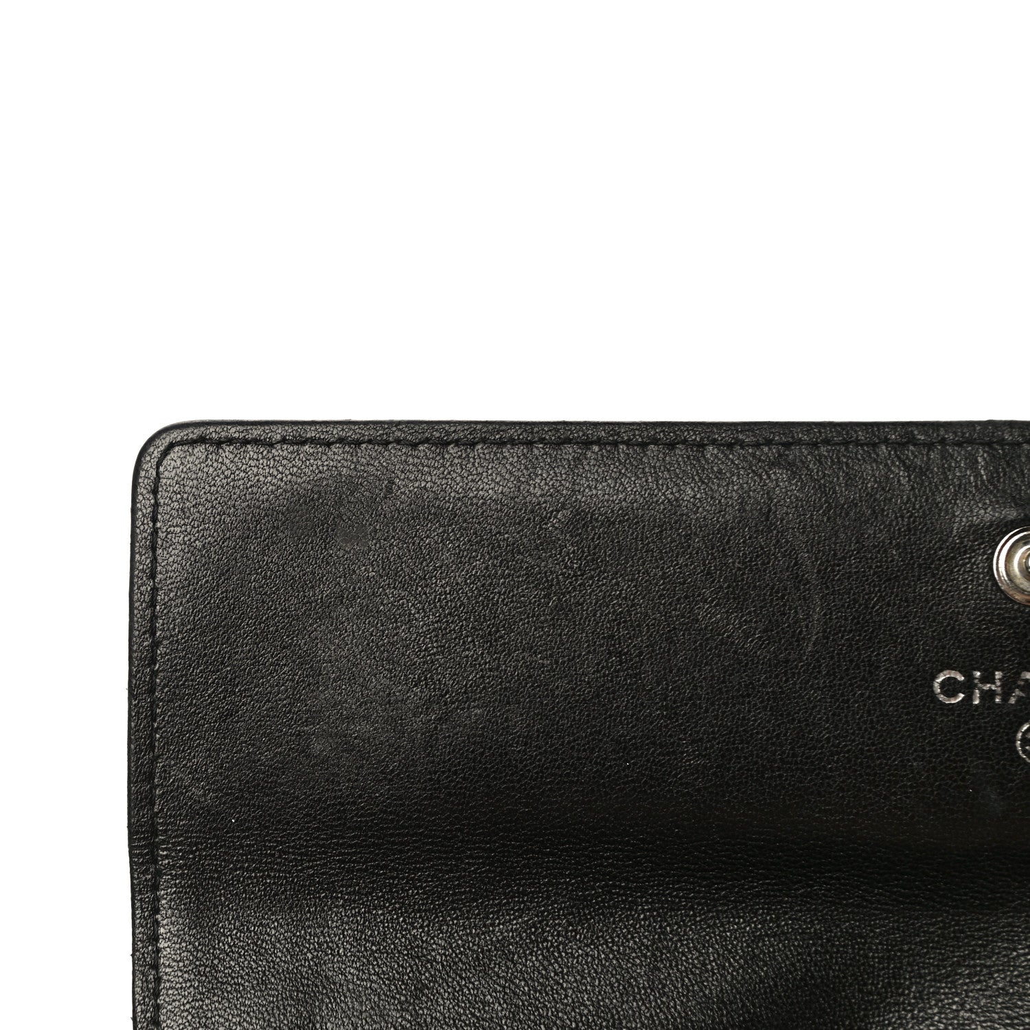 Chanel Lambskin Camellia Embossed Wallet on Chain WOC Black 14 of 29