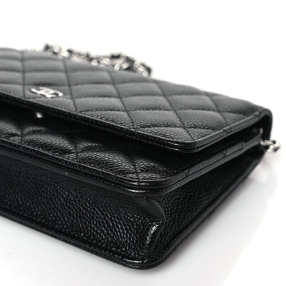 Chanel Caviar Quilted Wallet on Chain WOC Black 9 of 10