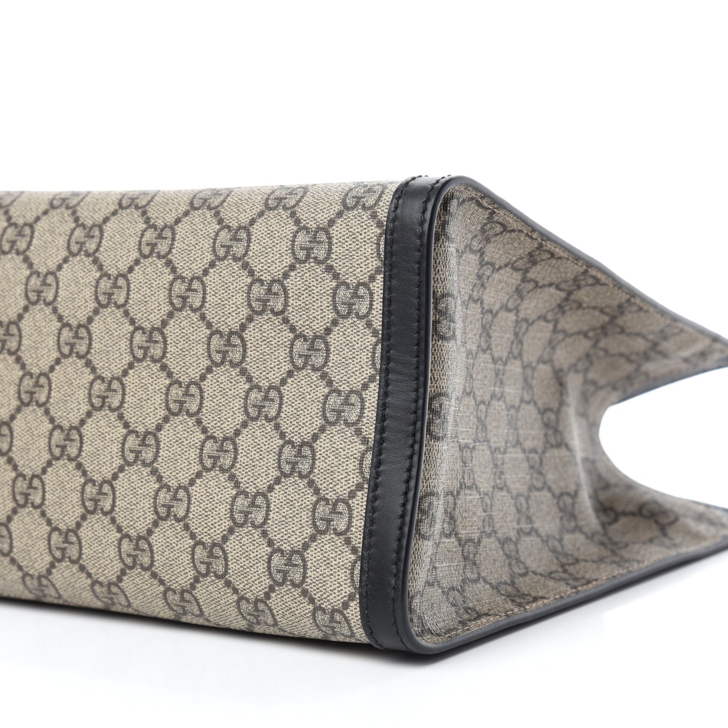 GG Supreme Monogram Medium Padlock Tote Black
