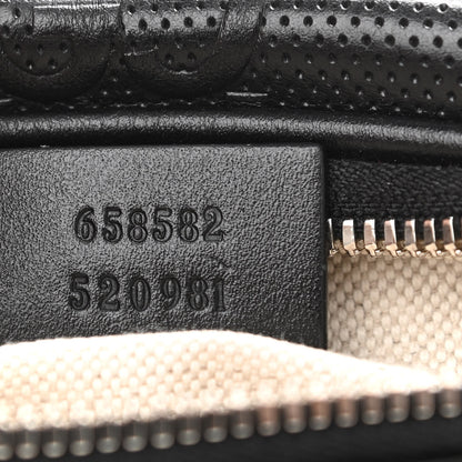 Gucci Calfskin GG Tennis Embossed Belt Bag Black 7 of 10