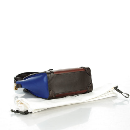 Celine Smooth Calfskin Nano Tri-Color Luggage Acajou 4 of 15