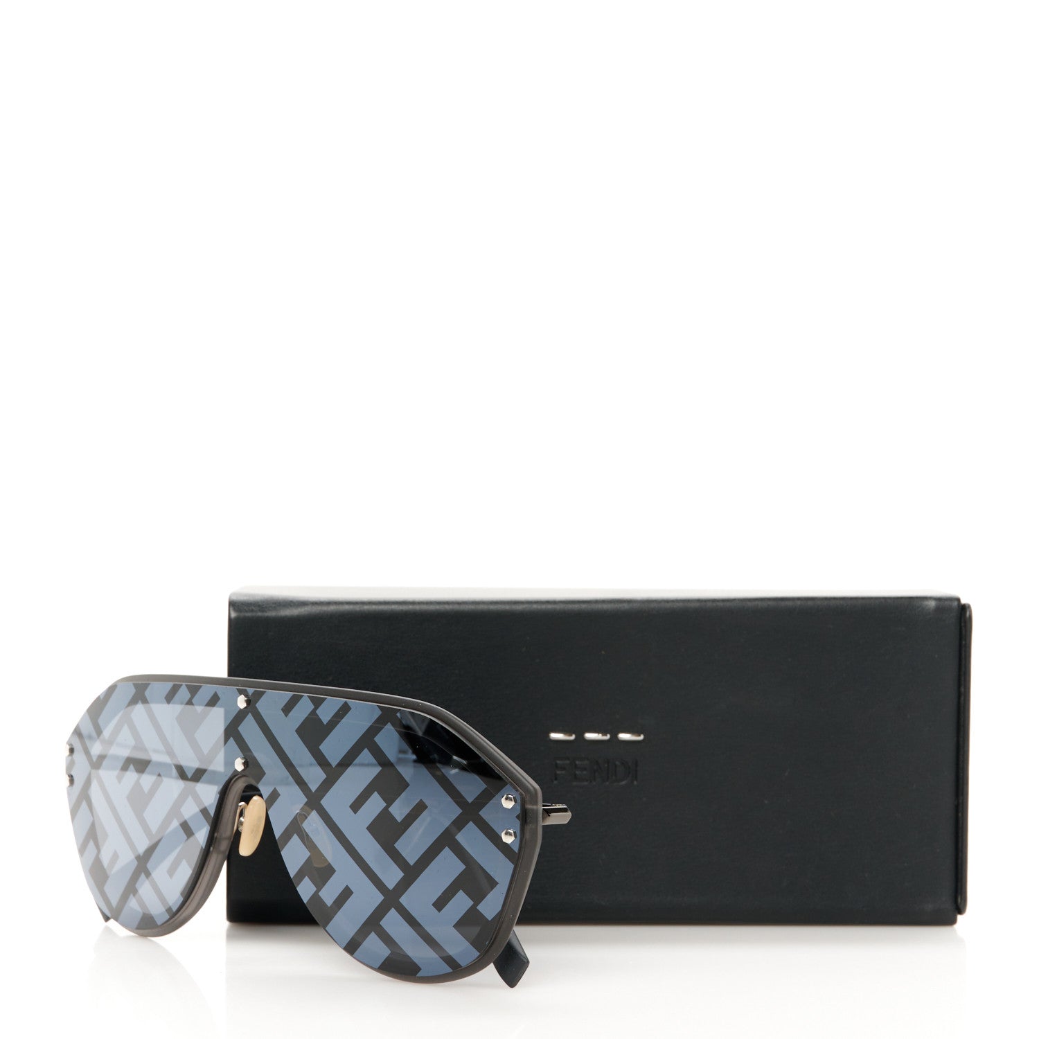 Fendi FF Fabulous Shield Sunglasses FF M0039/G/S Black 10 of 10