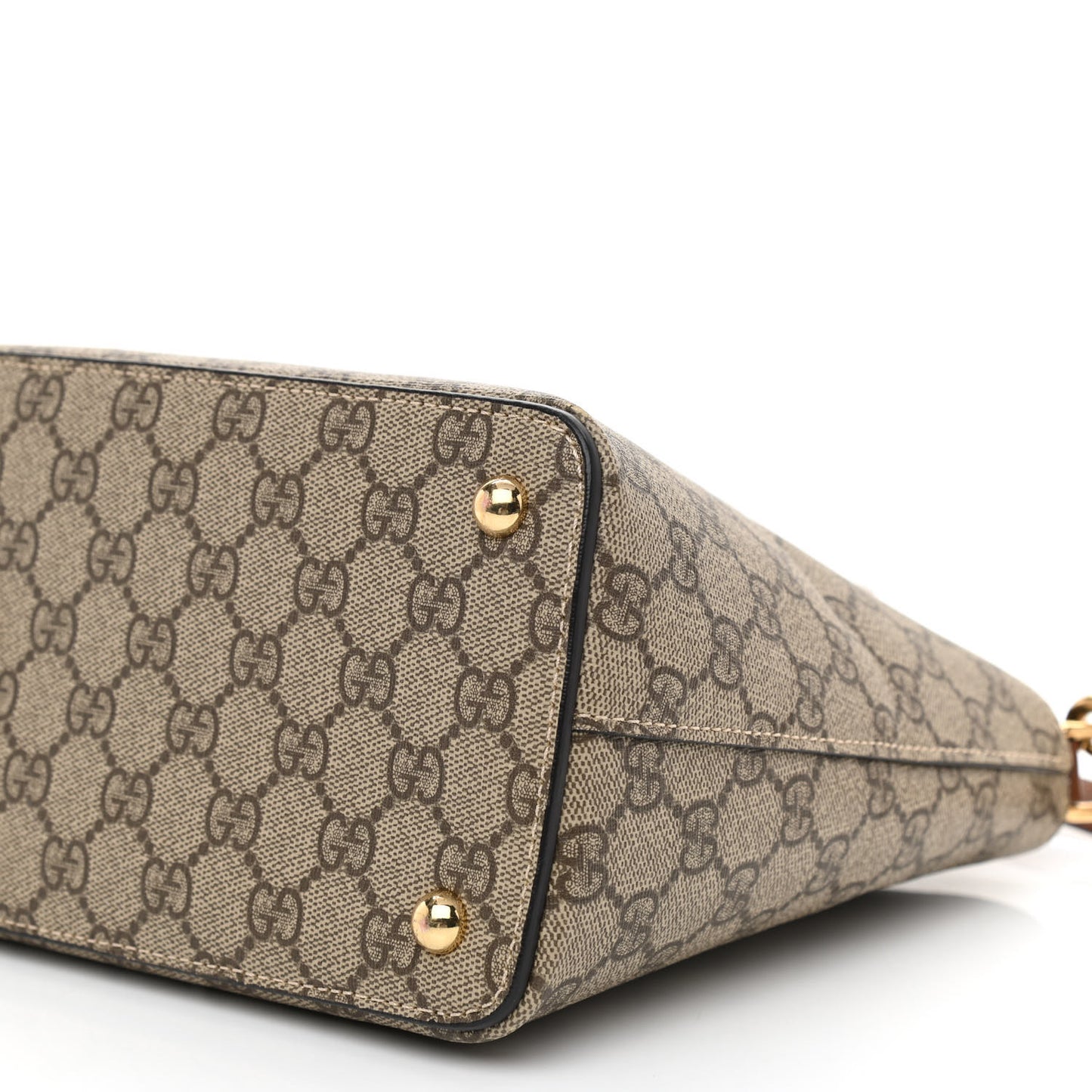 GG Supreme Monogram Small Zip Top Tote Beige Tuscany
