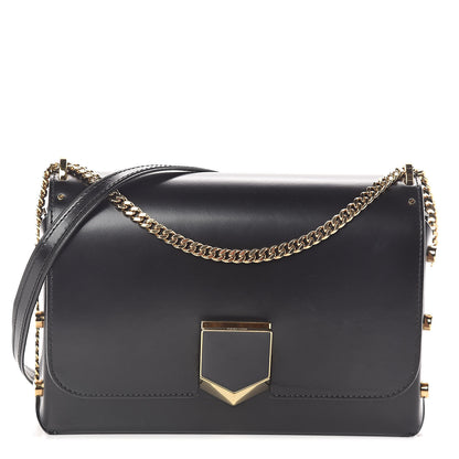 Jimmy Choo Smooth Calfskin Lockett Petite Shoulder Bag Black 1 of 9