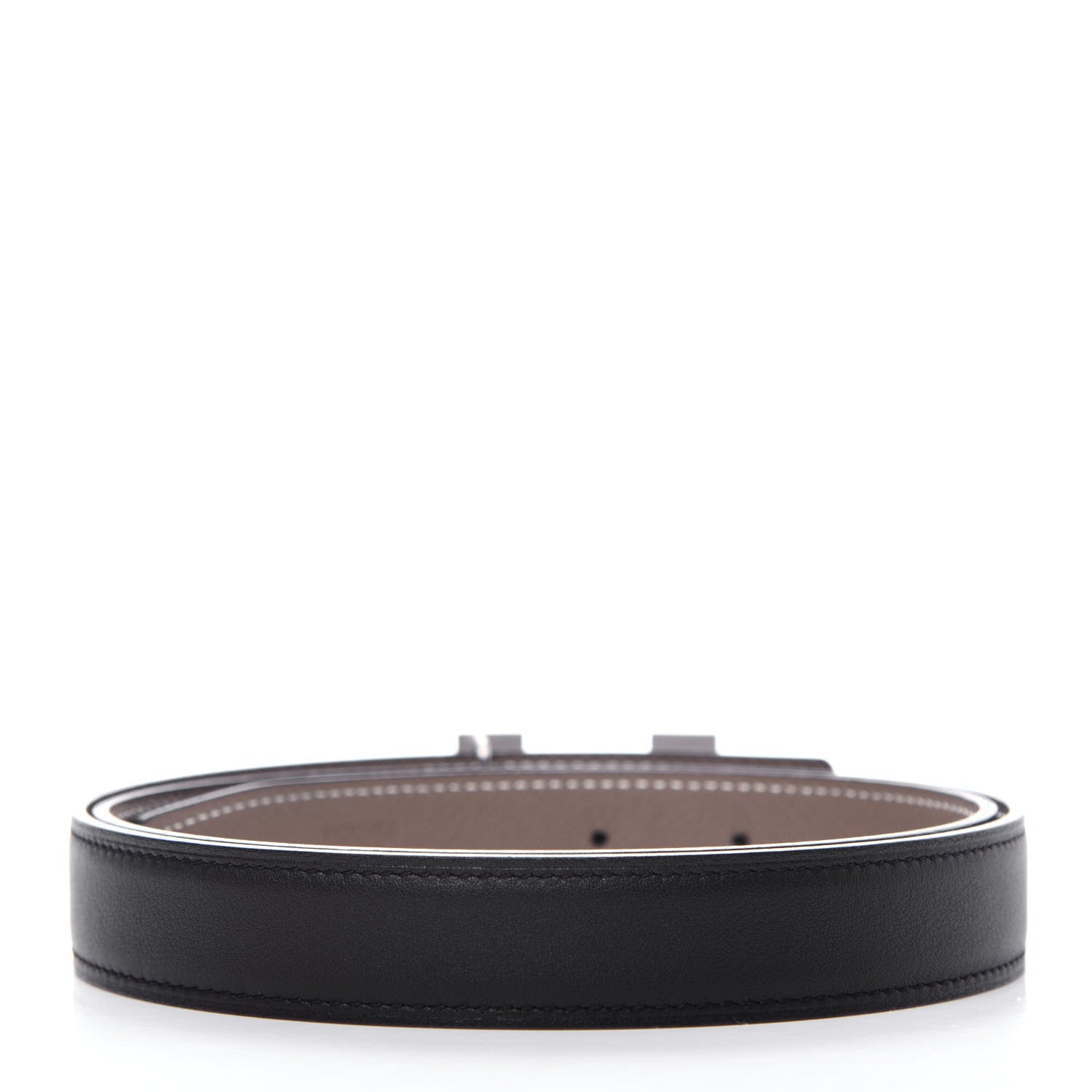 Hermes Swift Epsom 24mm Mini Constance H Belt 85 Black Etoupe 2 of 6