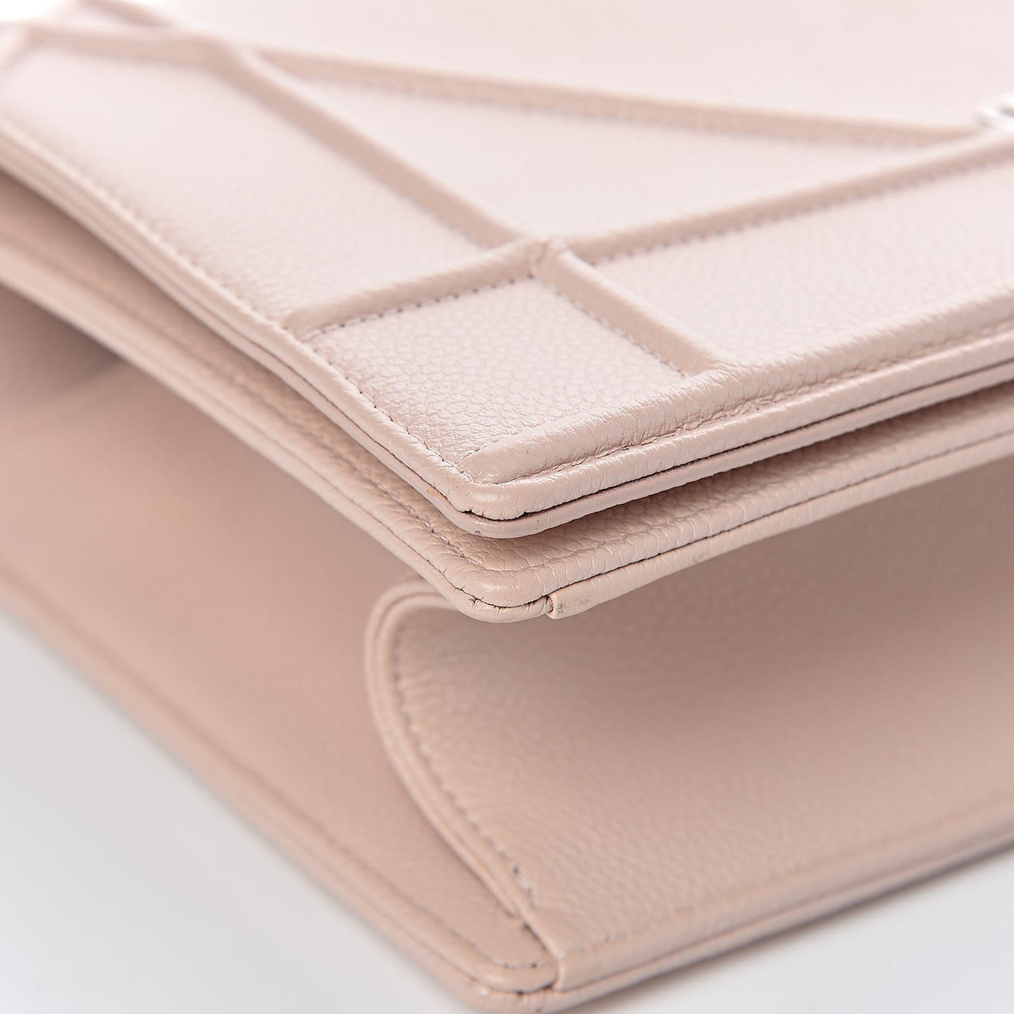 Grained Calfskin Cannage Medium Diorama Flap Bag Rose Poudre