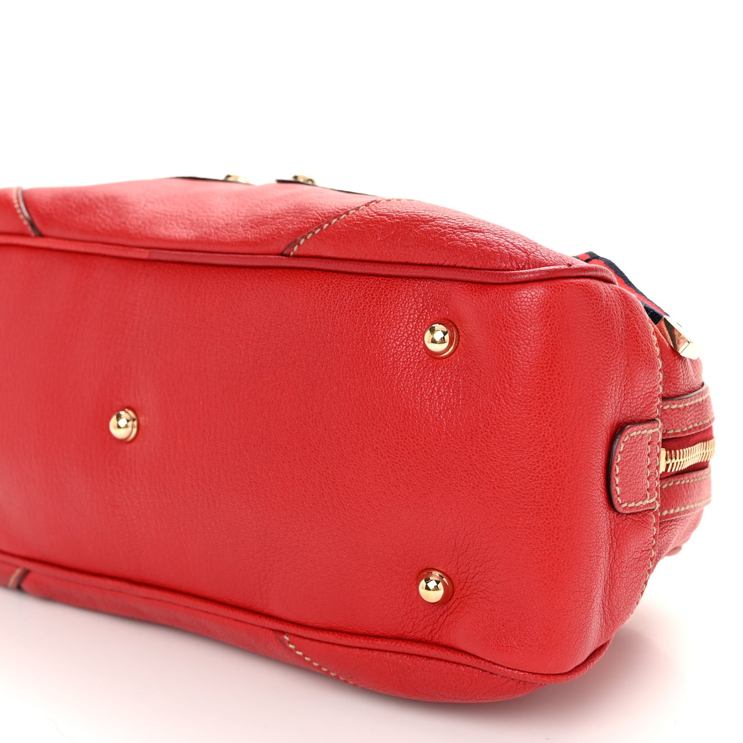 Gucci Goatskin Small Capri Bowler Red 10 of 11