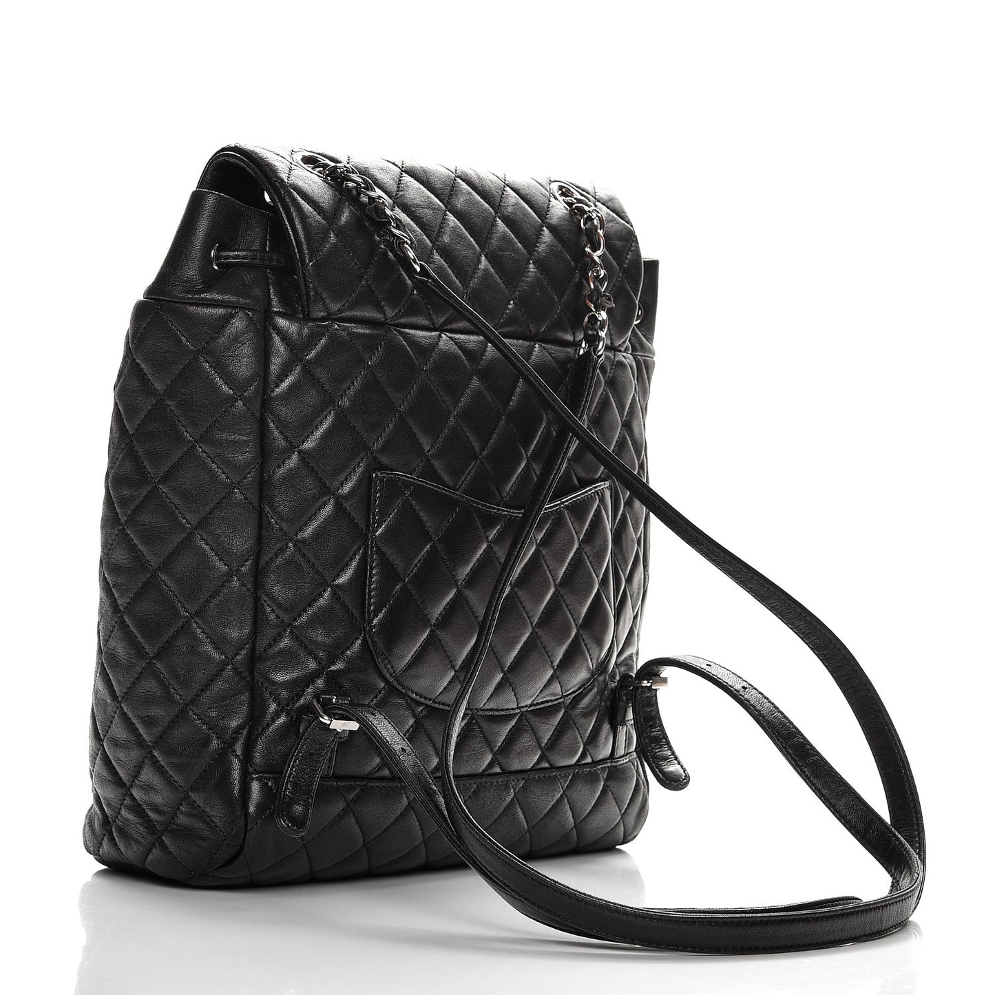 Lambskin Quilted Large Urban Spirit Backpack Black