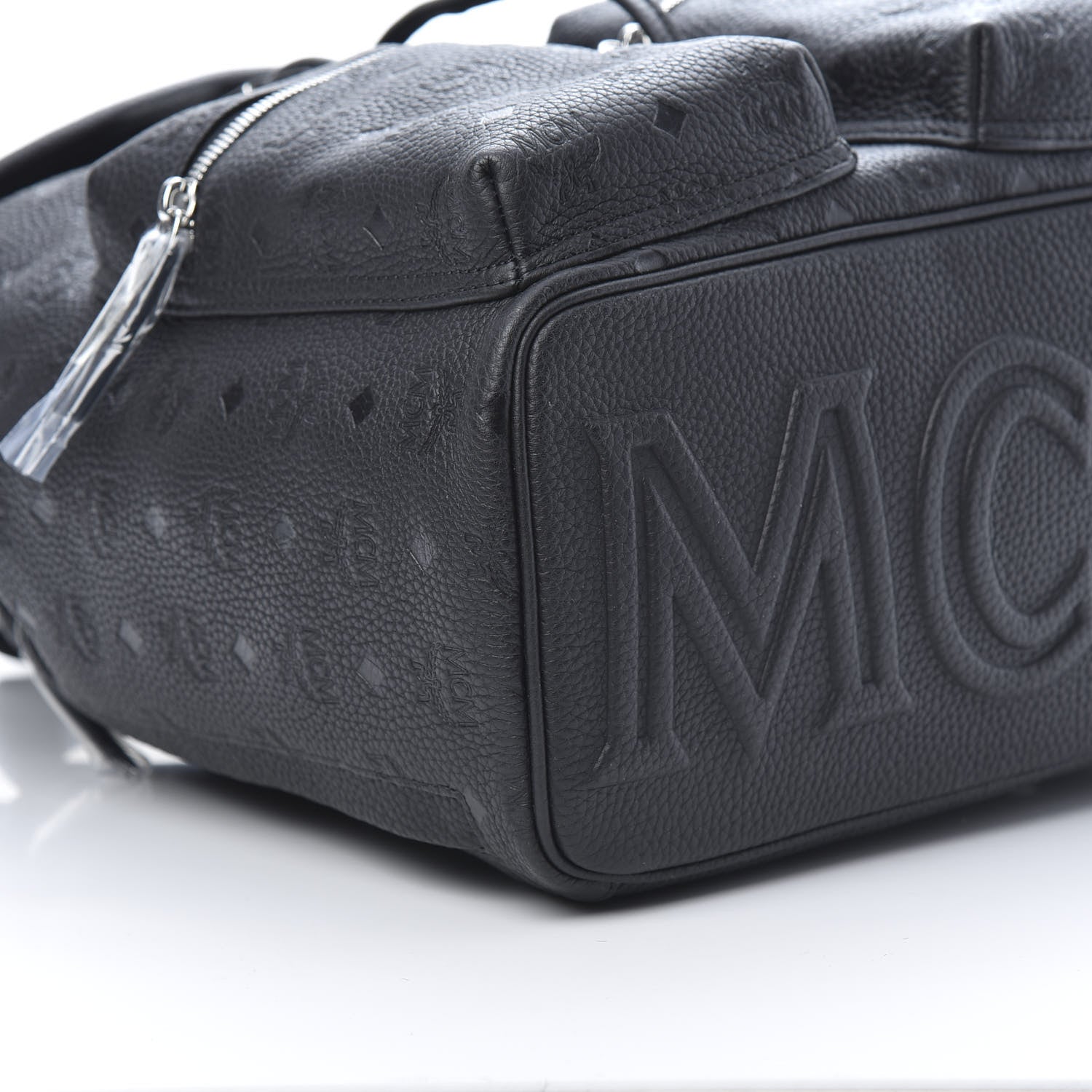 MCM Calfskin Ottomar Small Tivitat Two-Pocket Backpack Black 8 of 9