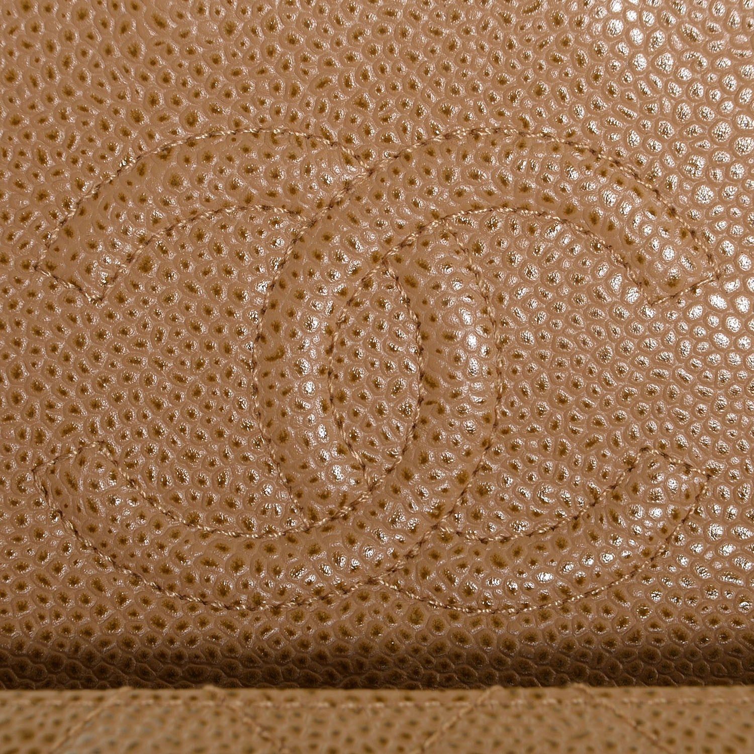 Chanel Caviar Mini Square Flap Dark Beige 8 of 9