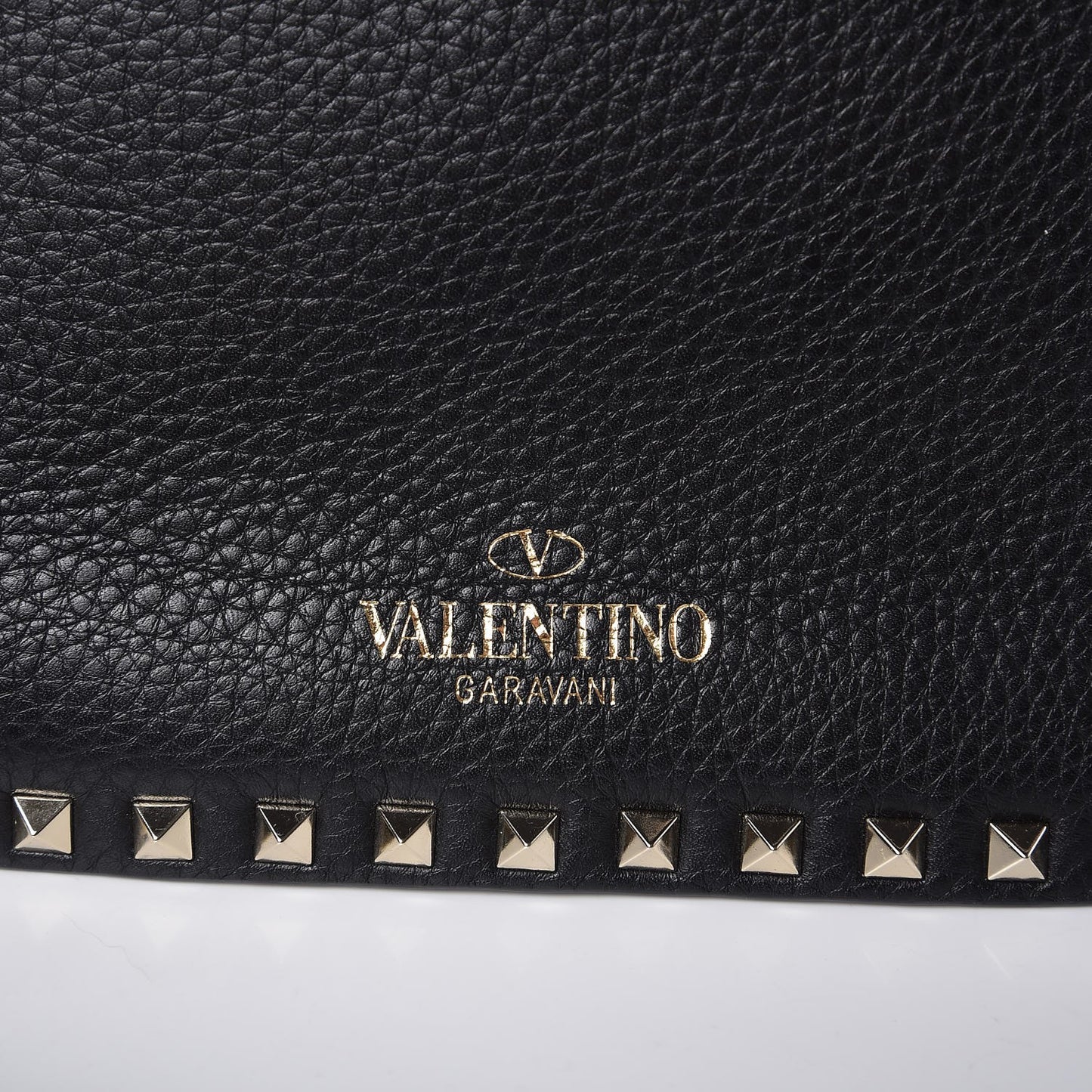 Pebbled Calfskin Medium Rockstud Flap Saddle Bag Black