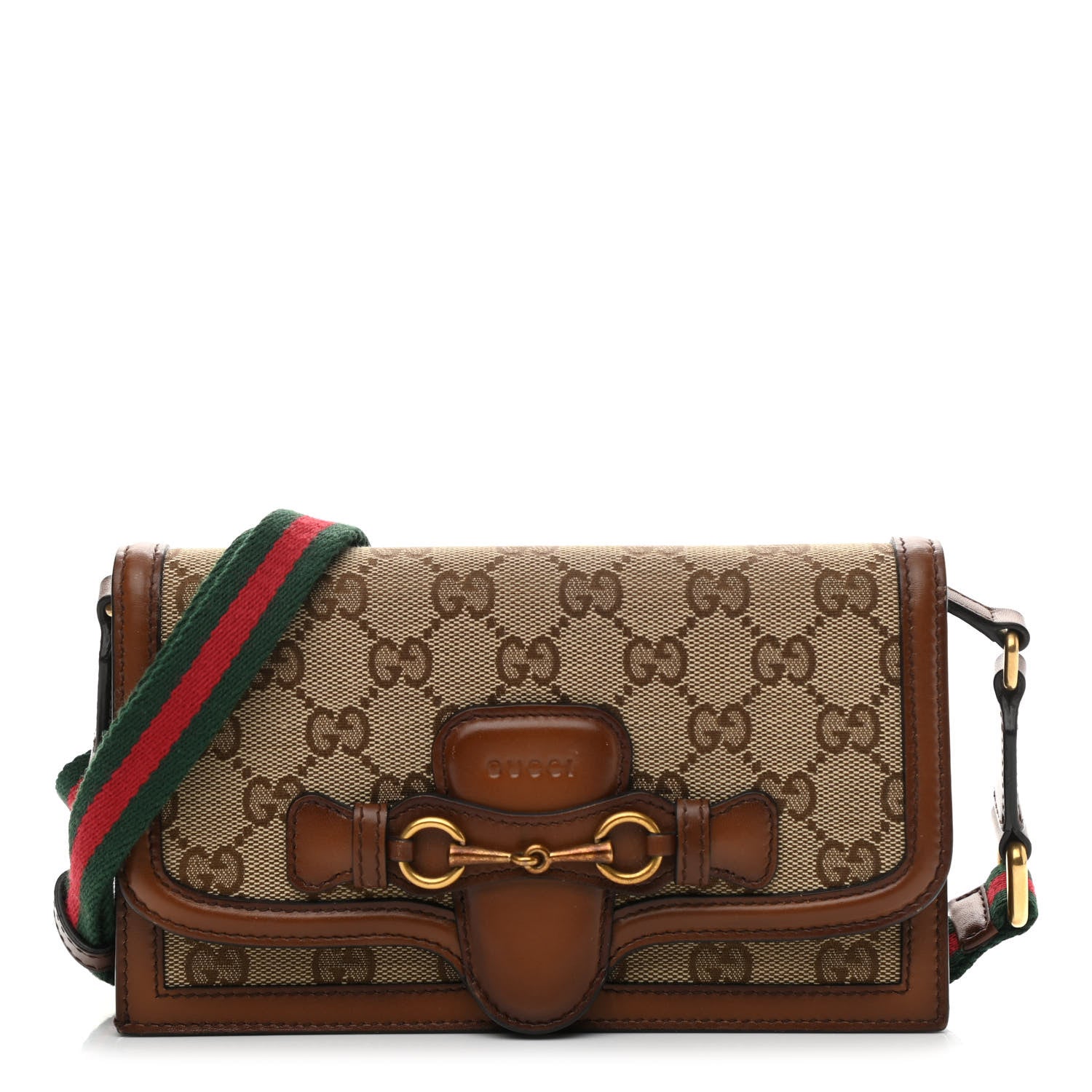 Gucci Monogram Lady Web Convertible Wallet Beige Cuir 1 of 10