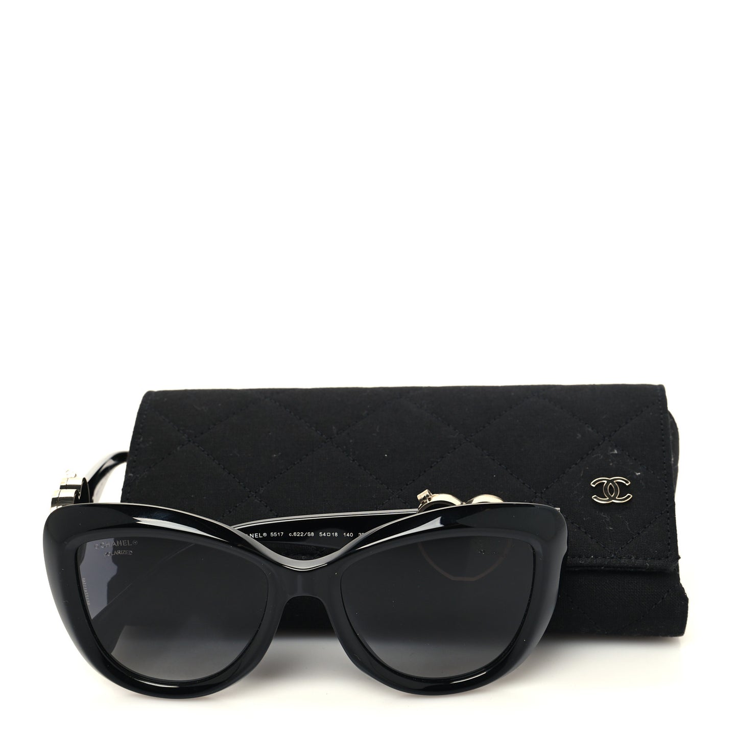 Acetate Enamel Heart Butterfly Sunglasses 5417 Black