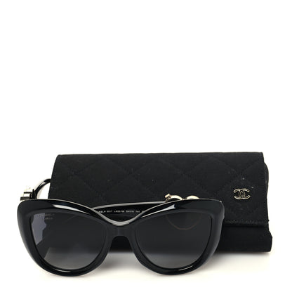 Chanel Acetate Enamel Heart Butterfly Sunglasses 5417 Black 10 of 10