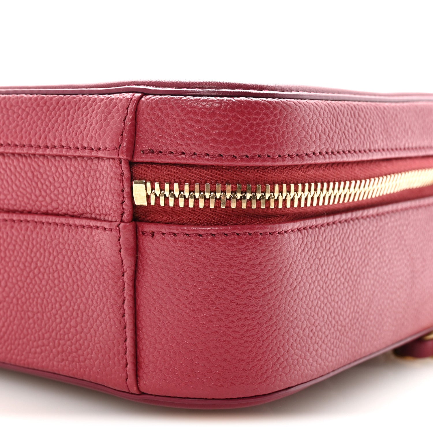 Chanel Caviar Quilted Medium CC Filigree Vanity Case Burgundy 11 of 11