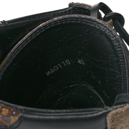Louis Vuitton Suede Calfskin Monogram Laureate Platform Desert Boots 40 Taupe 8 of 8