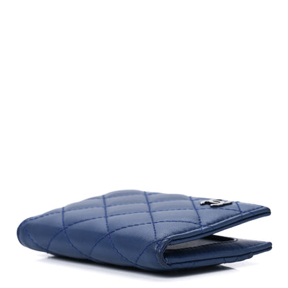 Chanel Lambskin Quilted CC Card Holder Wallet Blue 4 of 16