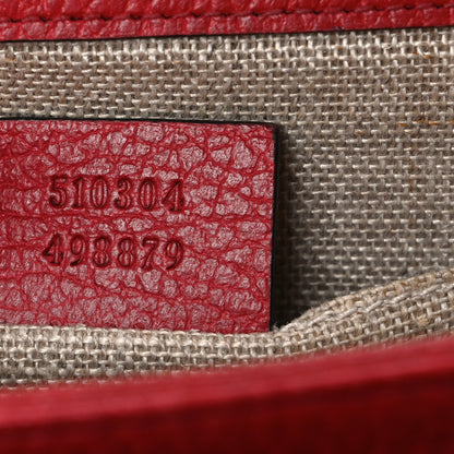 Gucci Dollar Calfskin Small Interlocking G Shoulder Bag Red 7 of 10