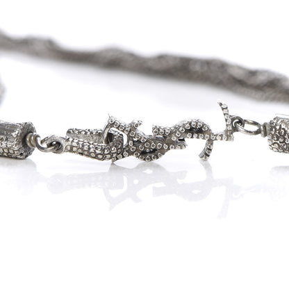 Saint Laurent Lou Lou Twisted Chains Necklace Silver 4 of 4