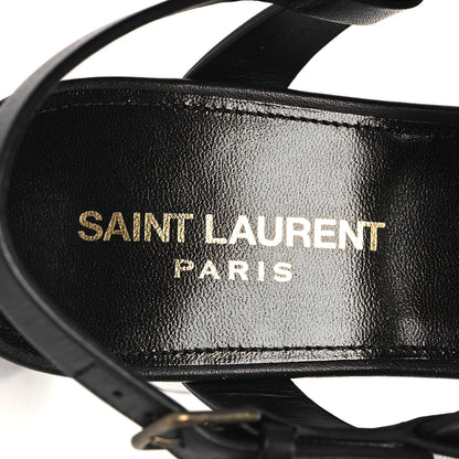 Saint Laurent Calfskin Cassandra 75 Sandals 41 Black 9 of 10