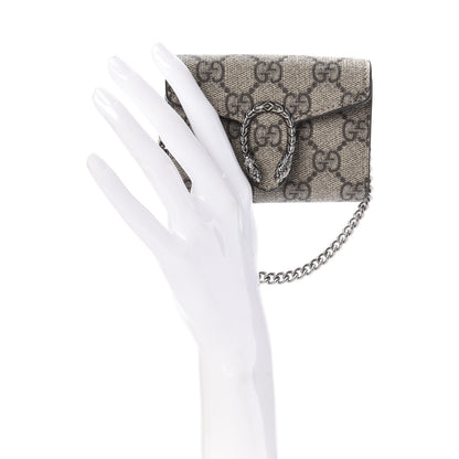 Gucci GG Supreme Monogram Dionysus Coin Purse Taupe 2 of 8