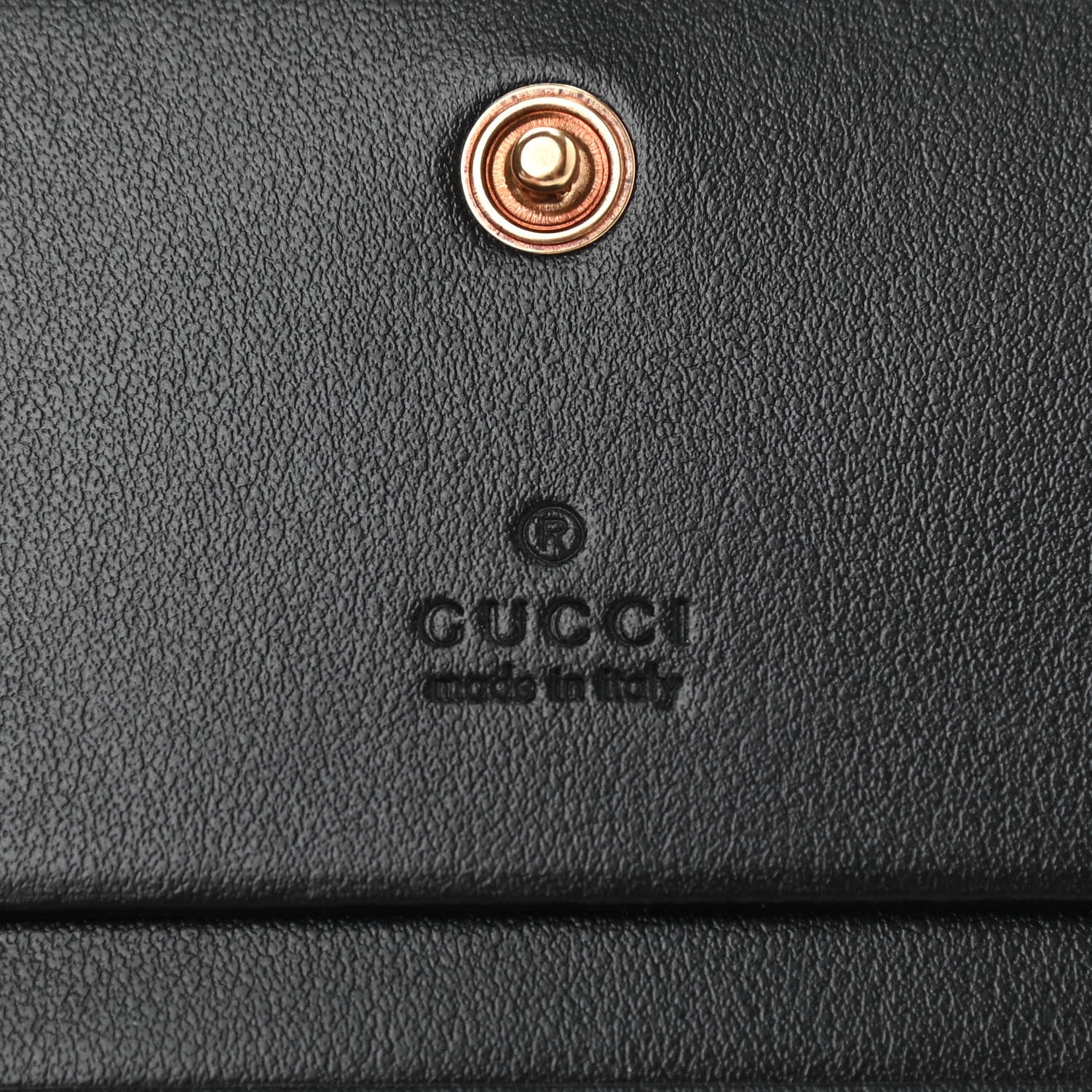 Gucci Calfskin Matelasse GG Marmont Card Case Wallet Black 6 of 7