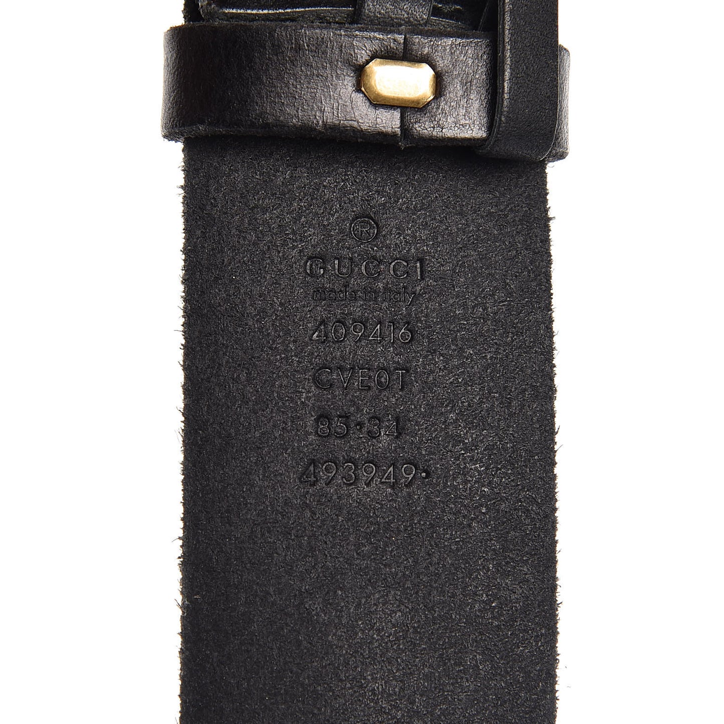 Faded Calfskin Double G 40mm Belt 85 34 Black