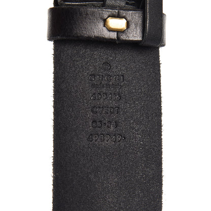 Gucci Faded Calfskin Double G 40mm Belt 85 34 Black 6 of 6