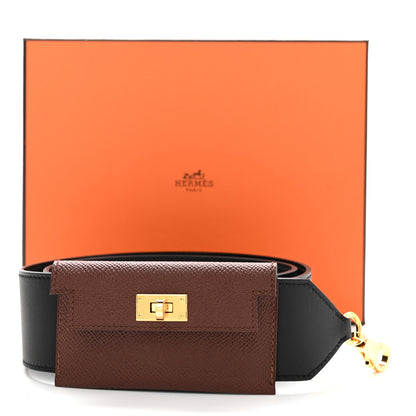 Hermes Swift Epsom Pocket Kelly Shoulder Strap Black Terre 6 of 6