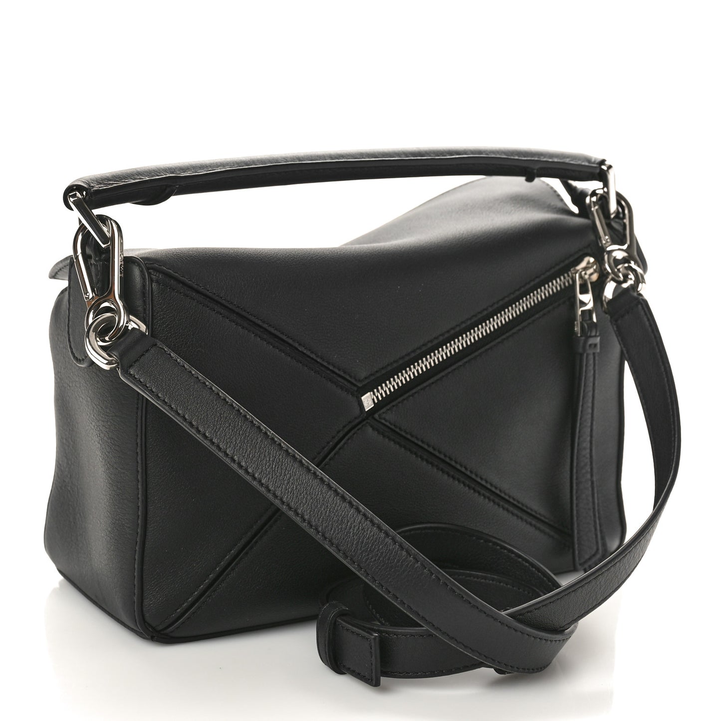 Calfskin Small Puzzle Bag Black