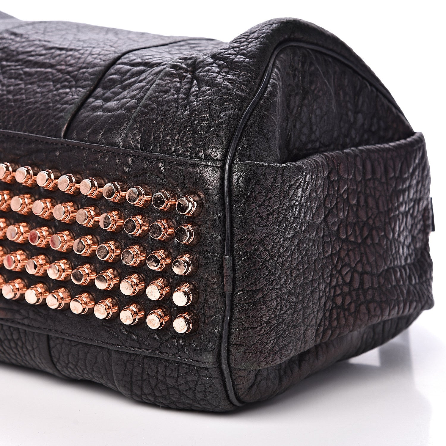 Alexander Wang Pebbled Lambskin Rocco Black Rose Gold Hardware 8 of 13